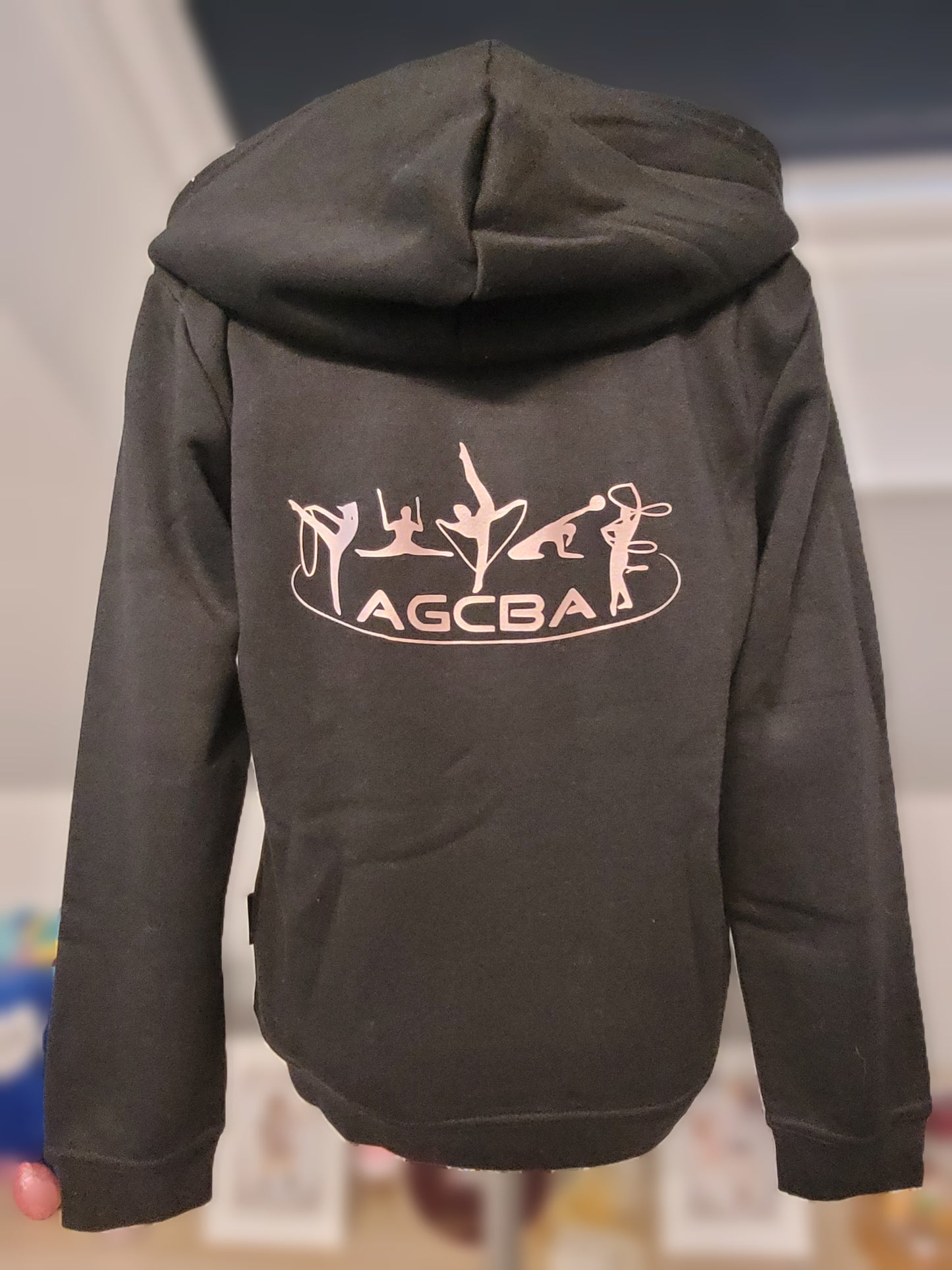 Sweat Zippé à capuche unisexe - Noir - personnalisable prénom + logo du club