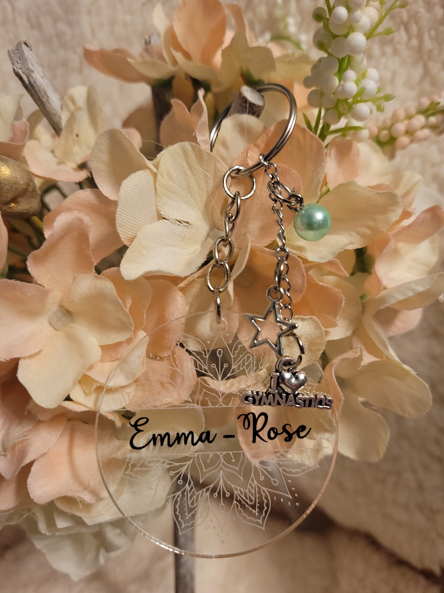 Gymnastique Rythmique - Porte-clés gravé personnalisable - I love Gymnastique