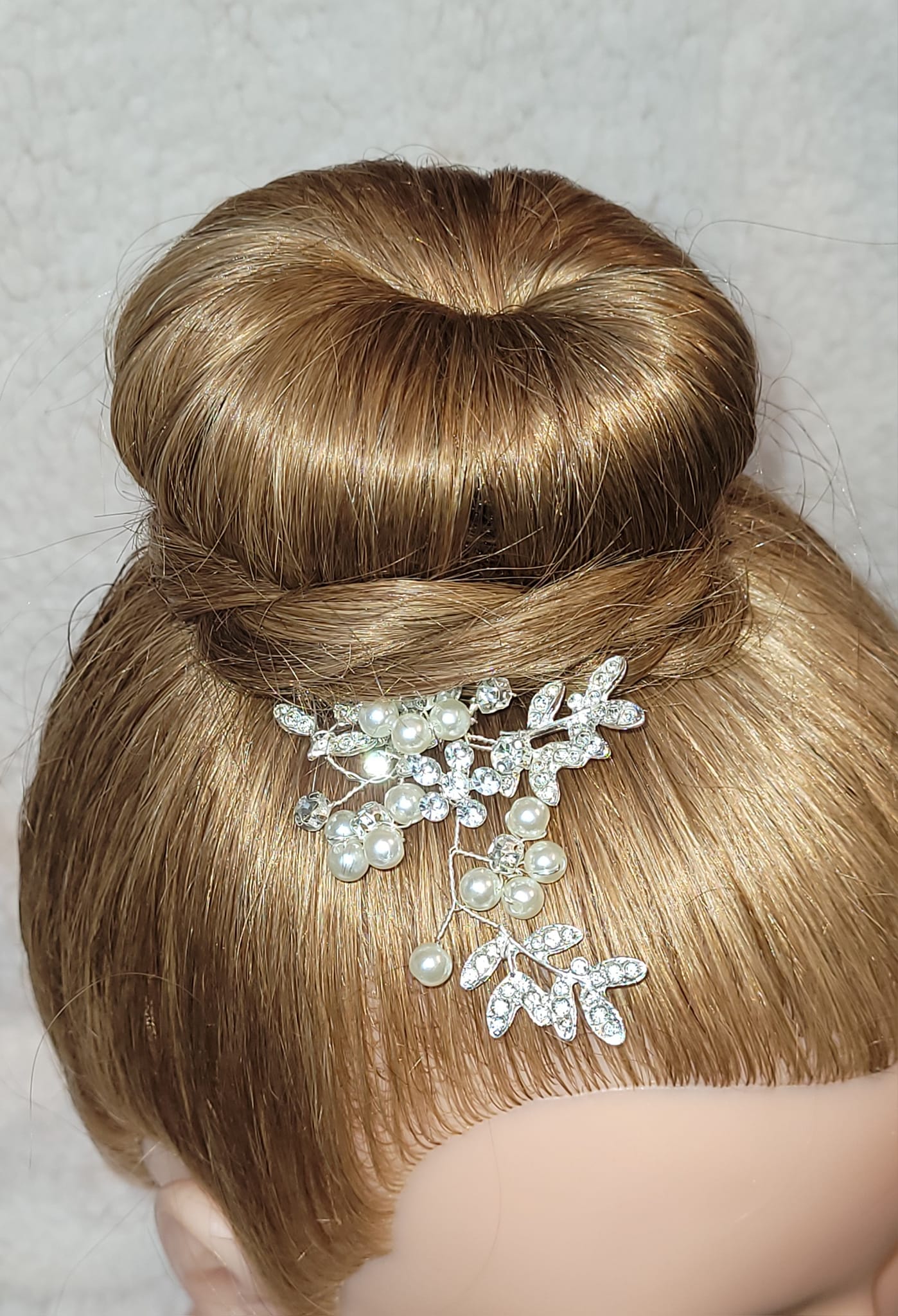 Gymnastique Rythmique - Epingle à chignon - Feuilles Perles et Strass