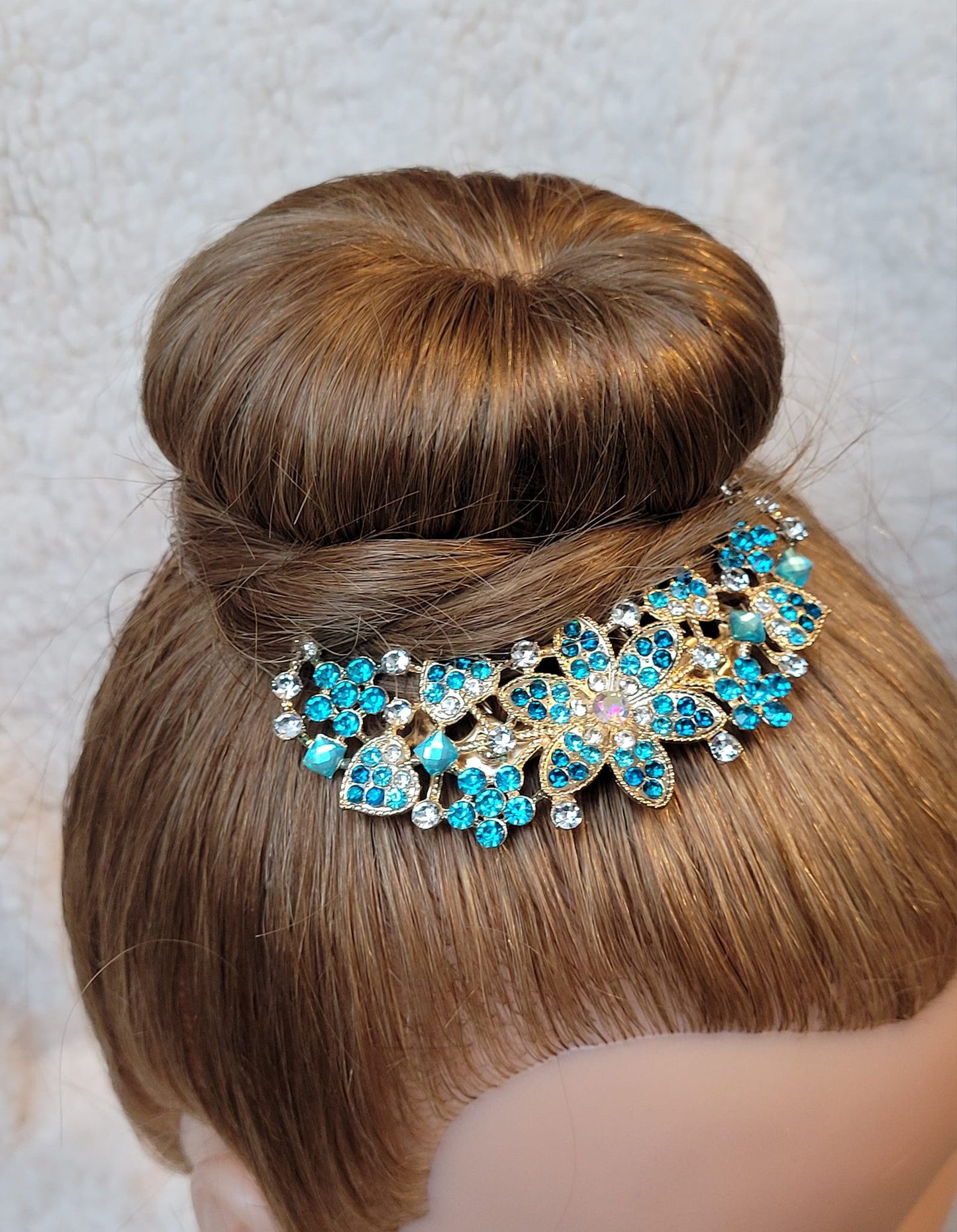 Gymnastique Rythmique - Peigne à chignon en strass - Petites Fleurs