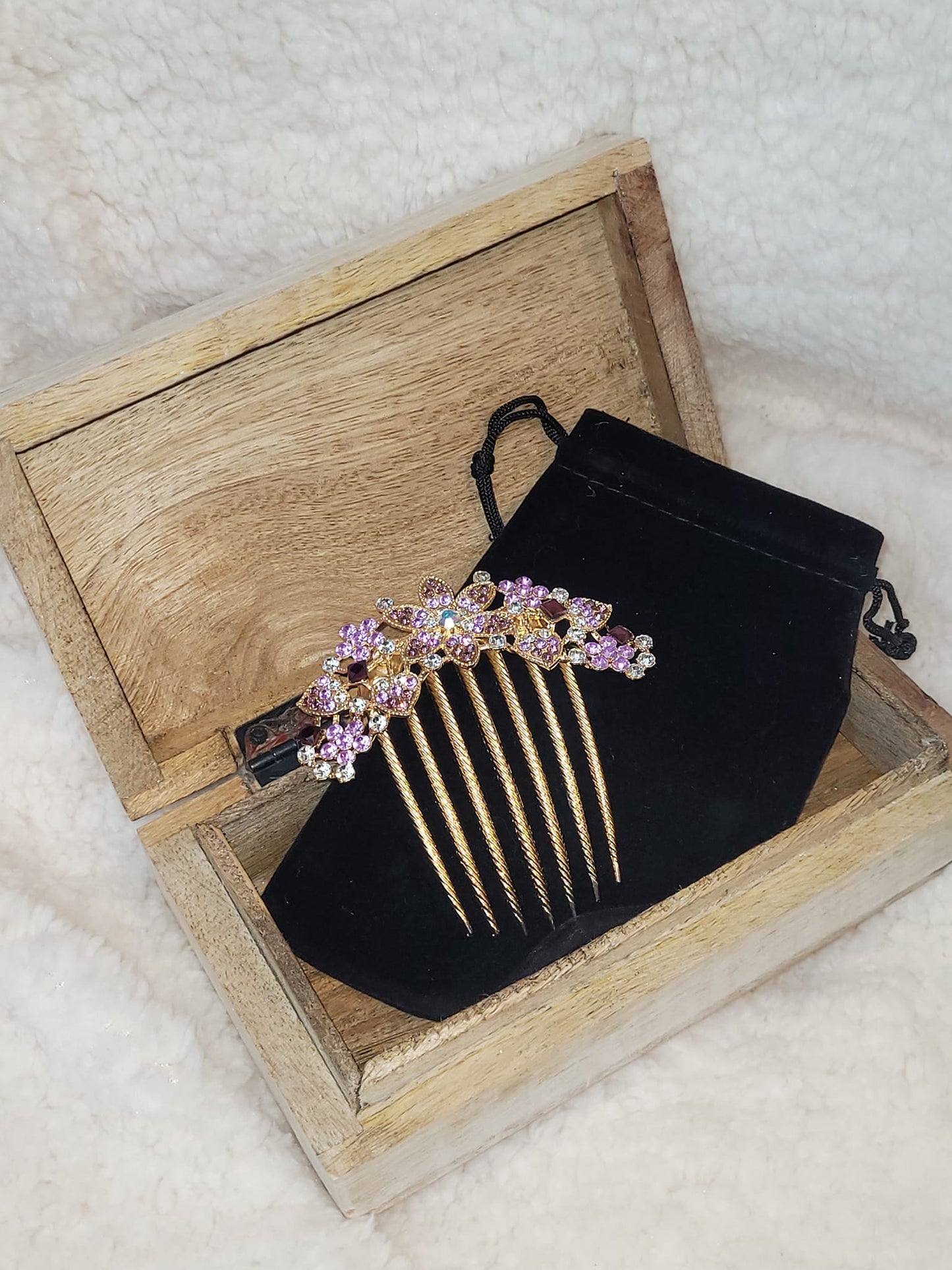 Gymnastique Rythmique - Peigne à chignon en strass - Petites Fleurs
