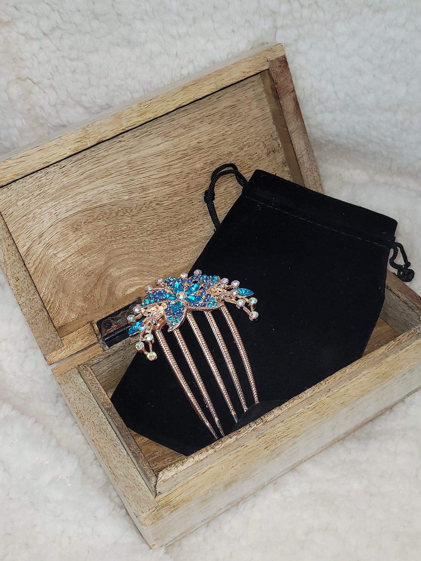 Gymnastique Rythmique - Peigne à chignon en strass - Fleurs de cristal