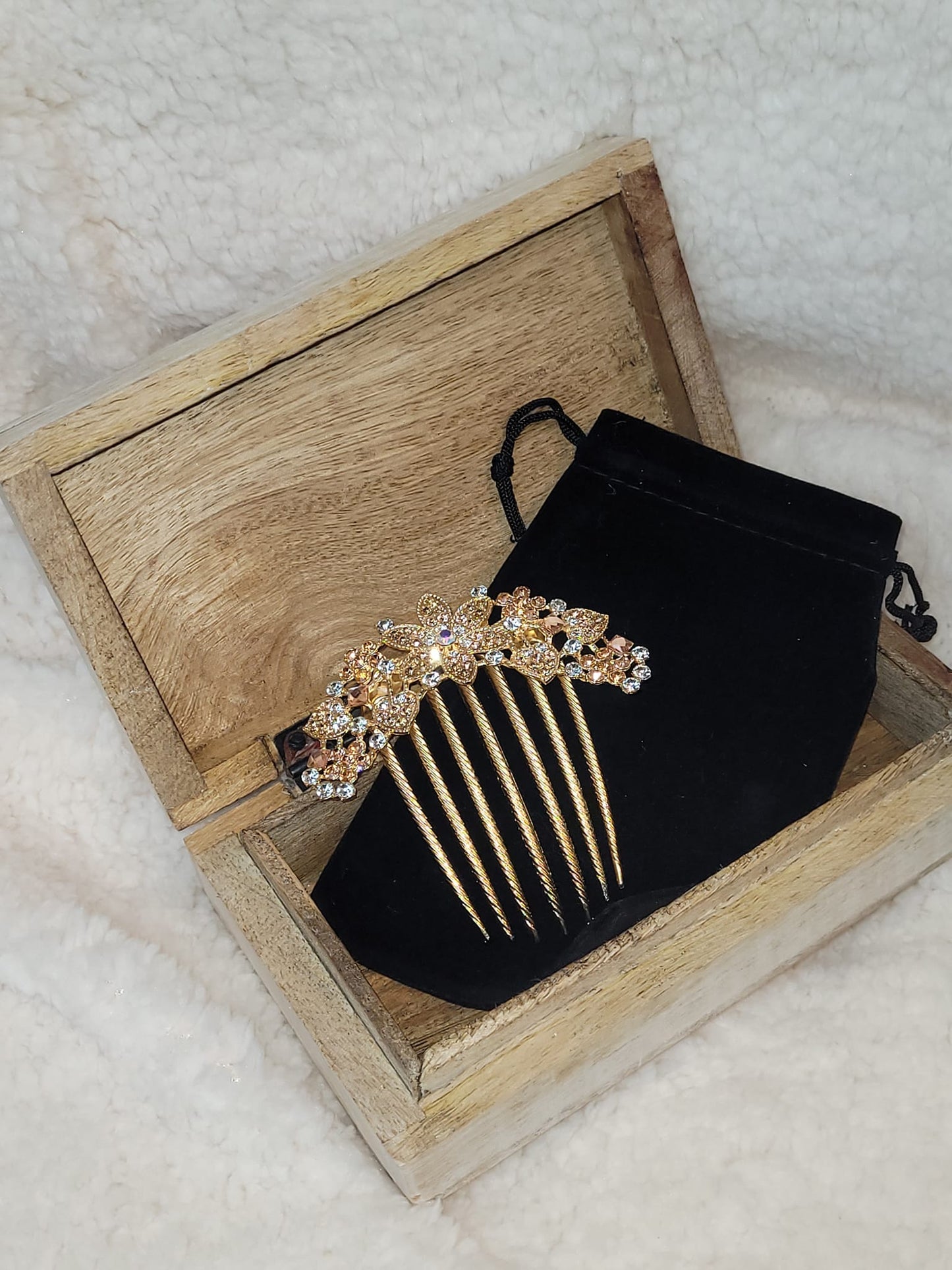 Gymnastique Rythmique - Peigne à chignon en strass - Petites Fleurs