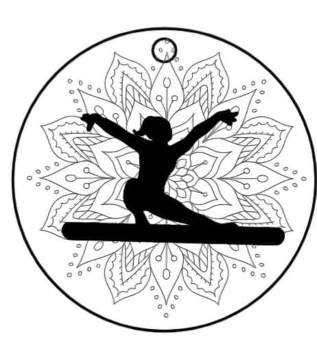 Gymnastique - Porte-clés gravé personnalisable