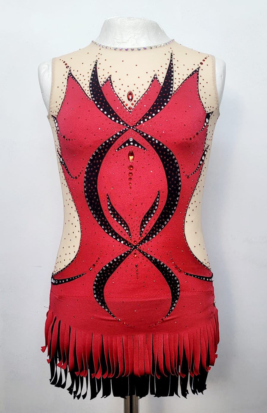 Rhythmic Gymnastics - Leotard - Red and Black - Second Hand