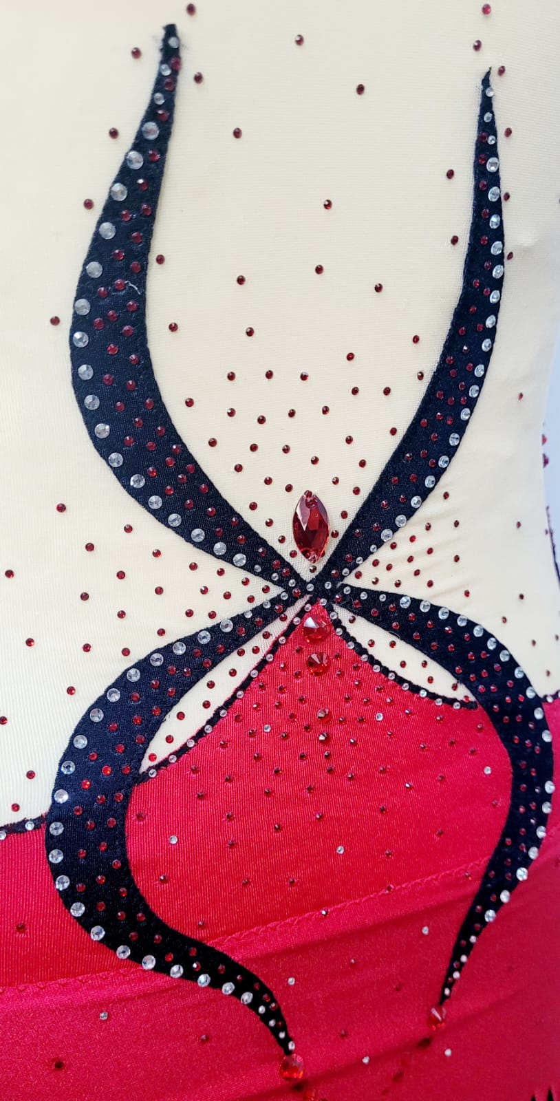 Rhythmic Gymnastics - Leotard - Red and Black - Second Hand