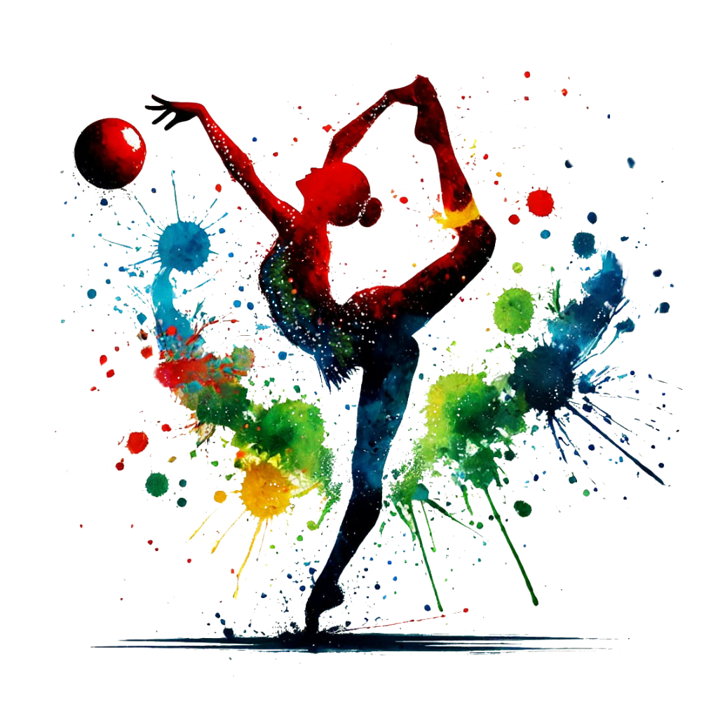 Sweat enfant mi-saison – Blanc – Gymnastique Rythmique aquarelle