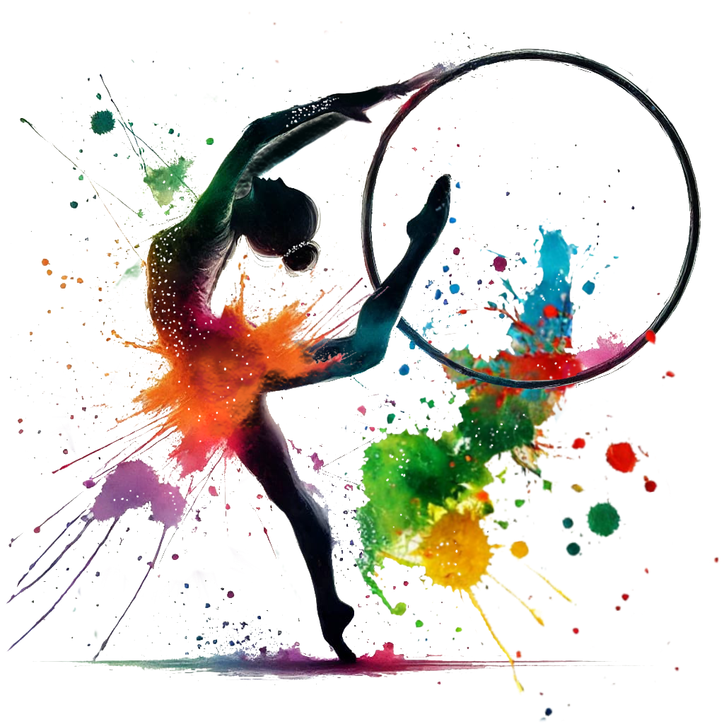 Sweat enfant mi-saison – Blanc – Gymnastique Rythmique aquarelle