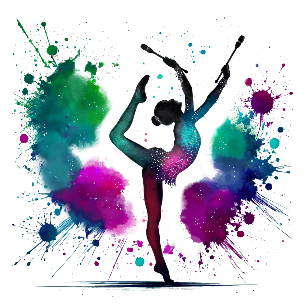 Sweat enfant mi-saison – Blanc – Gymnastique Rythmique aquarelle