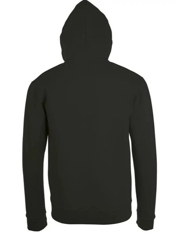 Sweat Zippé à capuche unisexe - Noir - personnalisable prénom + logo du club