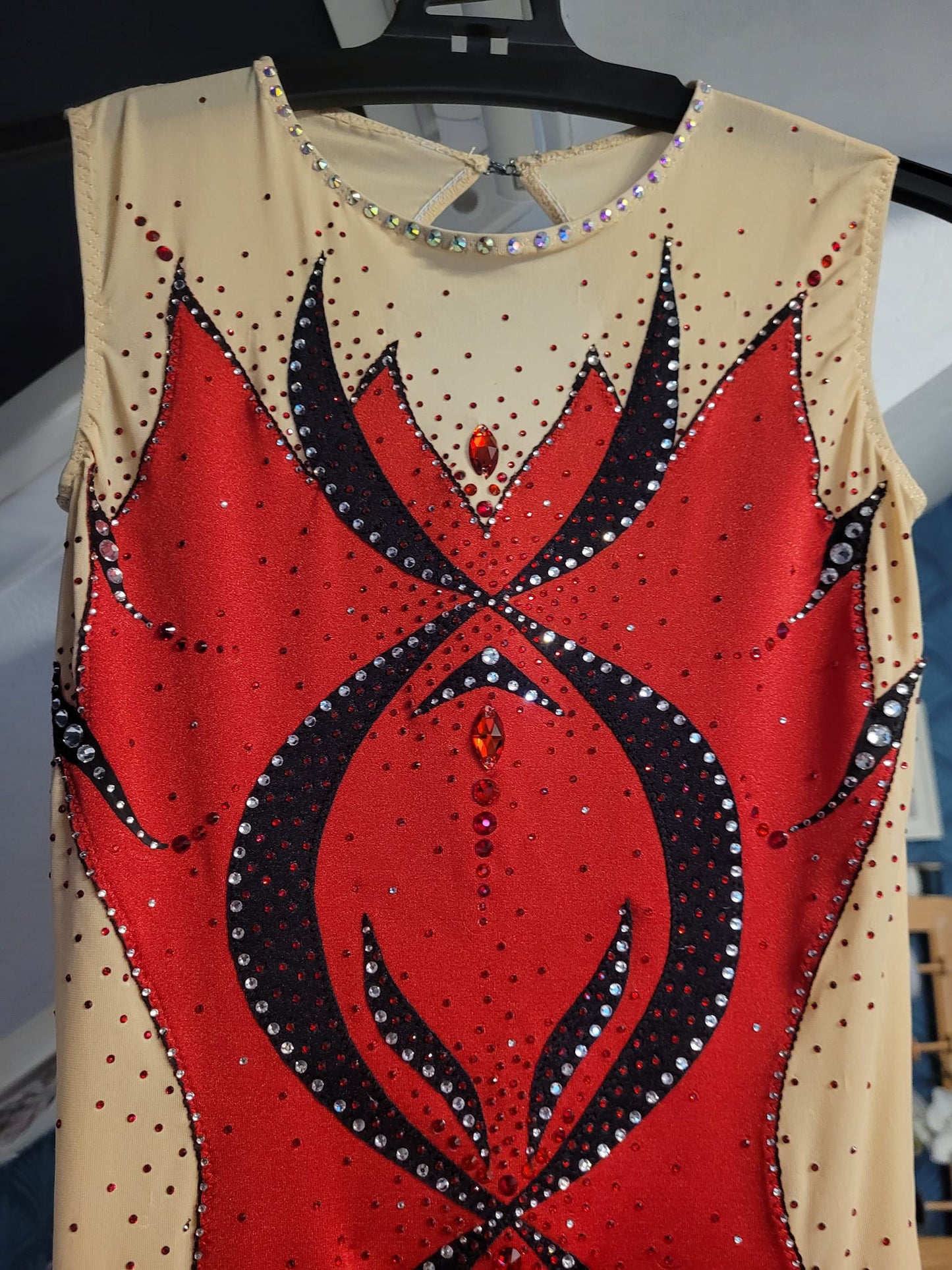 Rhythmic Gymnastics - Leotard - Red and Black - Second Hand