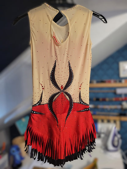 Rhythmic Gymnastics - Leotard - Red and Black - Second Hand