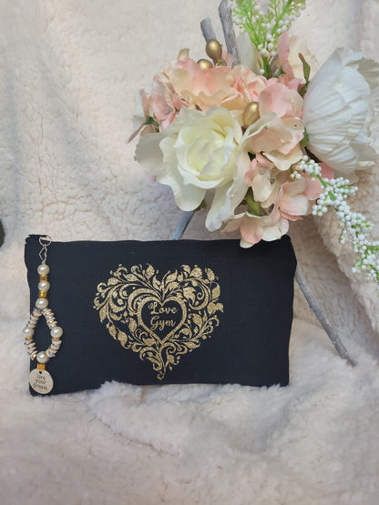 Gymnastique - Trousse Cœur Love Gym + tirette en perles