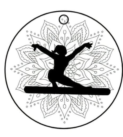 Gymnastique - Porte-clés gravé personnalisable