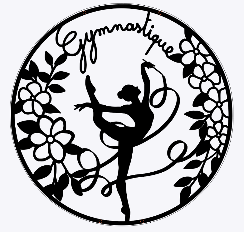 Gymnastique Rythmique - Suspension en bois  - personnalisable