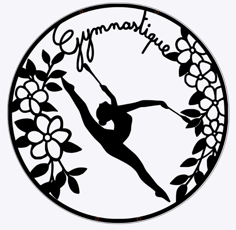 Gymnastique Rythmique - Suspension en bois  - personnalisable