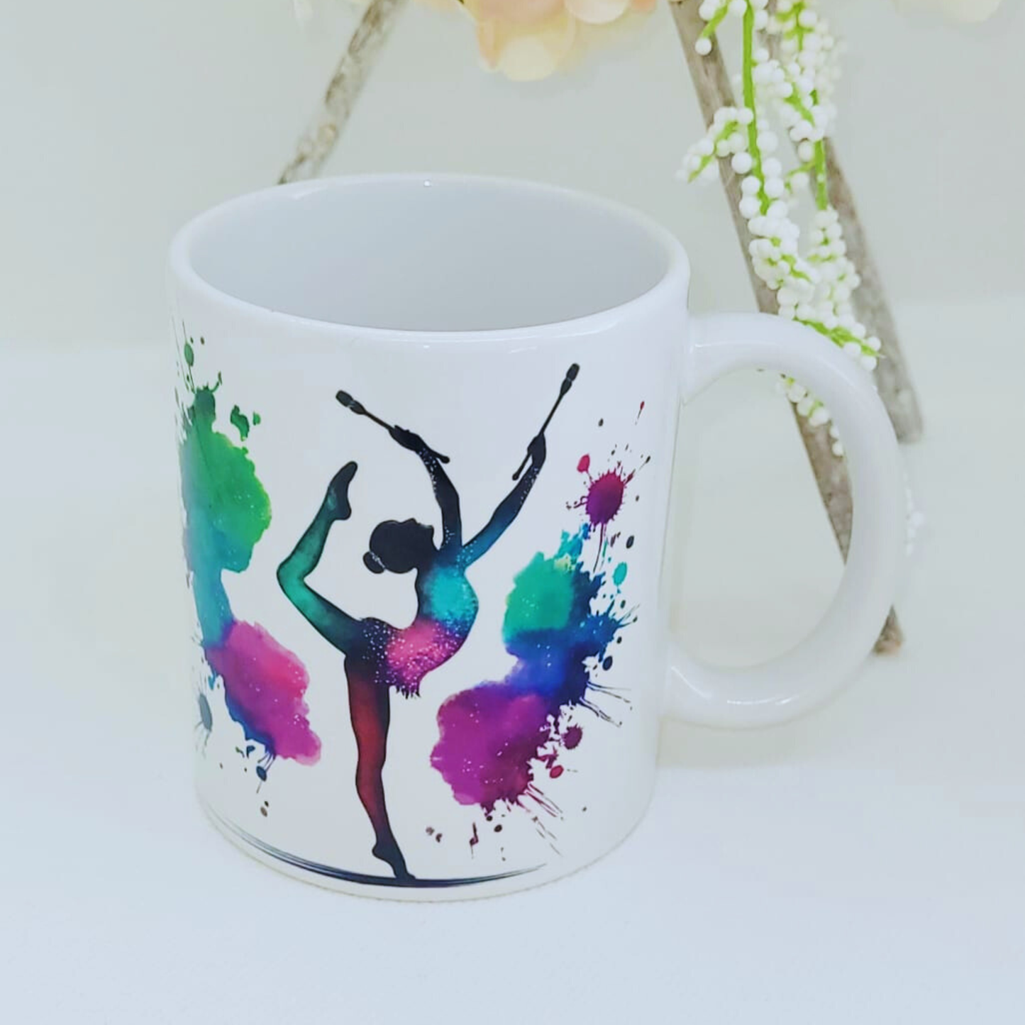 Mug en céramique - gymnastique rythmique - Cerceau/Massues