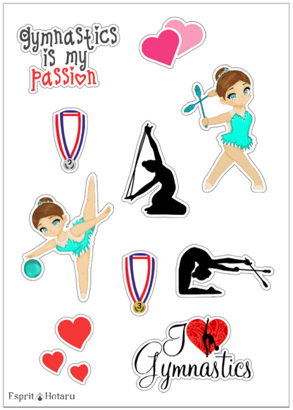 Gymnastique Rythmique - Planches de Stickers holographique