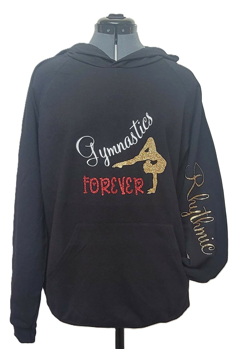 Gymnastique - Sweat mi-saison Gymnastics Forever- Personnalisable - Enfant - Noir