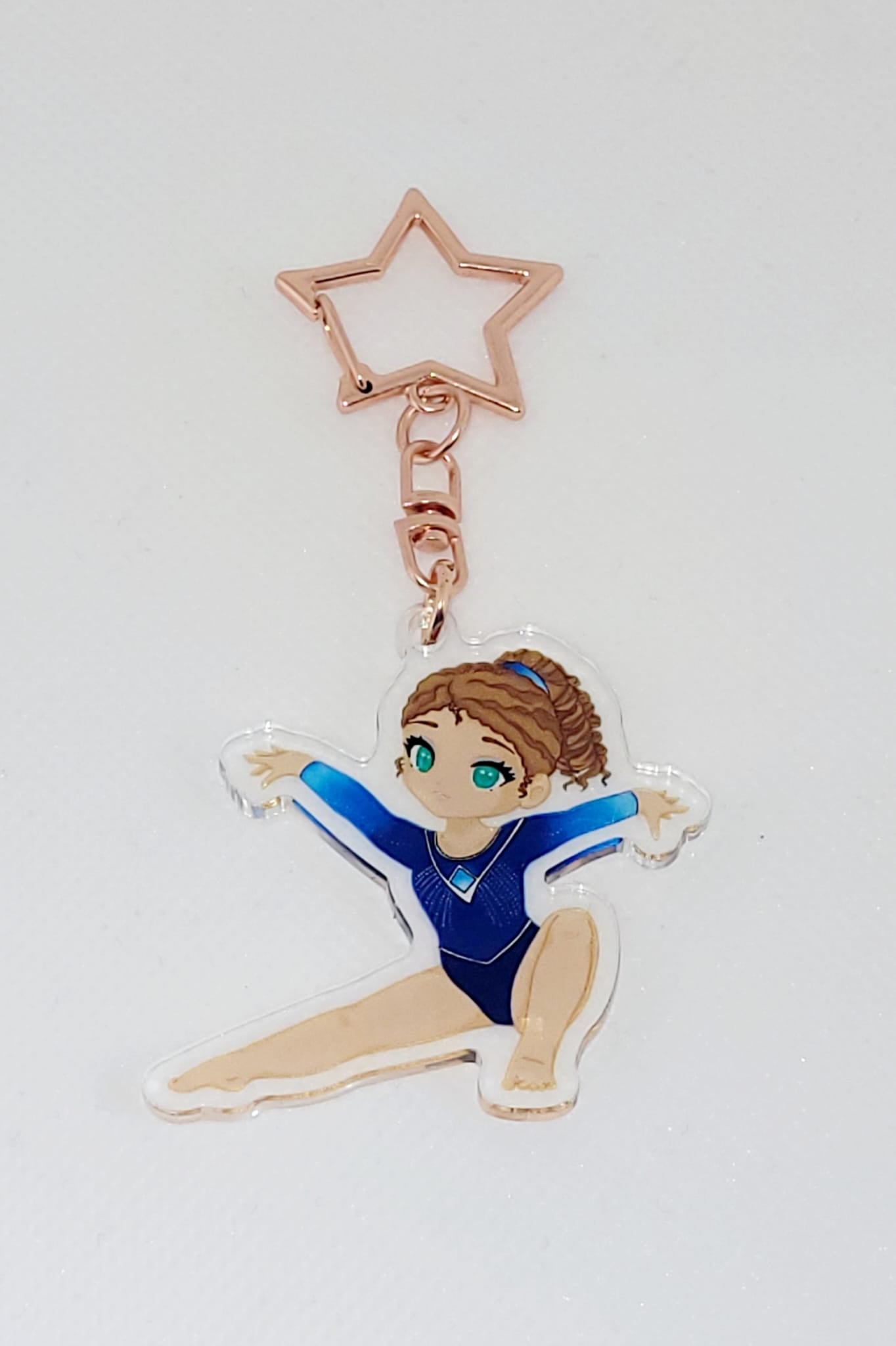 Porte-clés Acrylique -   Attache étoile - Gymnastique  - GAF