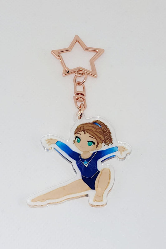 Porte-clés Acrylique -   Attache étoile - Gymnastique  - GAF