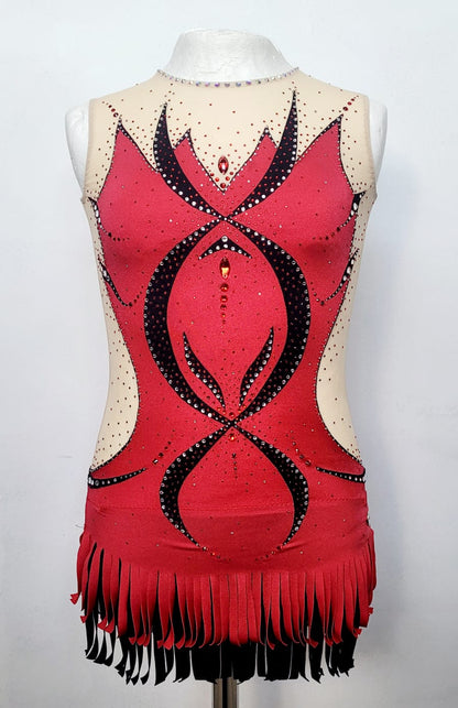 Rhythmic Gymnastics - Leotard - Red and Black - Second Hand