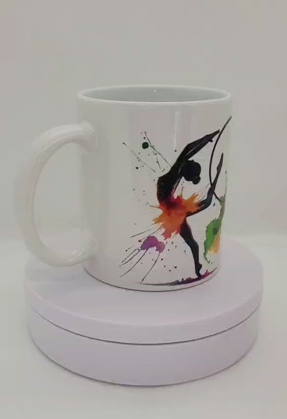 Mug en céramique - gymnastique rythmique - Cerceau/Massues