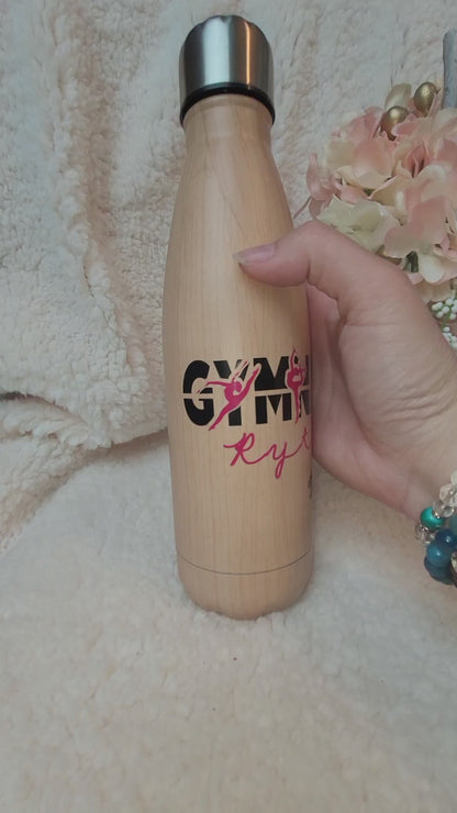Gymnastique Rythmique - Bouteille personnalisable - 500 ml - imitation bois